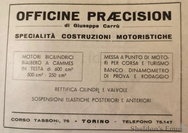 1958 Rumi Junior Corsa by Carrù – Works Prototype / Racing Legend